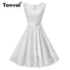 Plus Size 3XL Floral Lace Vintage Summer Dress Women White Retro Tunic Dresses A Line Party Elegant Dress
