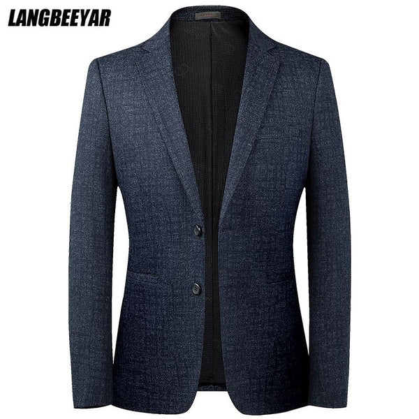 Top Grade Designer Brand Casual Korean Jacket Regular Fit Blazer For Men Elegant Wedding Suit Coat Men's Clothes