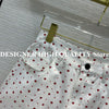 Runway Designer White Jeans Women Heart Dot Print Pattern Sweet Straight Denim Pants High Waist Streetwear Jeans