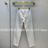 Runway Designer White Jeans Women Heart Dot Print Pattern Sweet Straight Denim Pants High Waist Streetwear Jeans