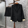 Top Quality Women's Set Blazers 2022 Autumn Winter Suits Woman Crystal Beading Deco Blazer Coats+Mini Skirt Sets & Suits 2 Piece