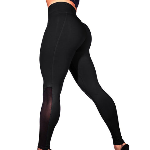 Top Sexy Push Up Leggings Women Plus Size Sporting Clothes Mesh Splicing Dry Quick Fitness Leggings Elastic Slim Jeggings S-XL