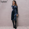 Vintage Velvet Belt Button Shirt Dress Women 2022 Autumn and Winter Long Sleeve Mid-Calf Vestidos Casual Bandage Dress