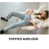 Toppies 2022 Woman Long Jeans 115 cm High Waist Overlength Jeans Side Split Denim Pants Female Trousers