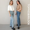Toppies 2022 Woman Long Jeans 115 cm High Waist Overlength Jeans Side Split Denim Pants Female Trousers