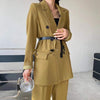 Toppies 2023 Spring Women Suits Set Double Breasted Blazer+Pant Two Pieces Female OL Style Sets