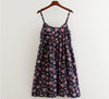 Toppies Women 2023 Summer Floral Printed Beach Dress A-Line Cotton Dress Sexy Backless Mini Dresses Camisole