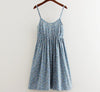 Toppies Women 2023 Summer Floral Printed Beach Dress A-Line Cotton Dress Sexy Backless Mini Dresses Camisole