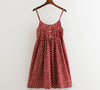 Toppies Women 2023 Summer Floral Printed Beach Dress A-Line Cotton Dress Sexy Backless Mini Dresses Camisole