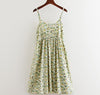 Toppies Women 2023 Summer Floral Printed Beach Dress A-Line Cotton Dress Sexy Backless Mini Dresses Camisole