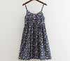 Toppies Women 2023 Summer Floral Printed Beach Dress A-Line Cotton Dress Sexy Backless Mini Dresses Camisole