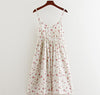 Toppies Women 2023 Summer Floral Printed Beach Dress A-Line Cotton Dress Sexy Backless Mini Dresses Camisole