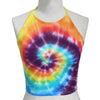 Tops Women Rainbow Camis Tie Dye Print Halter Neck crop Top 2022 Sleeveless Top Women Top Summer Camisole Sexy Tanks For Women