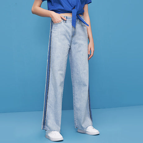 Jeans Pants Women 2022 Summer New Denim Jeans Casual Loose Light Blue Wide Leg Pants Fashion Harajuku Straight Trousers