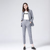 Women Blazers 2022 Spring Fashion Office Lady Jacket Plaid Slim Formal Suits Turndown Collar Single Button Female Blazer