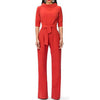 Tracksuit for Women Jumpsuit elegant Rompers Turn Down Collar Wide Leg Pants Trousers female overalls dungarees Ladies Pantsuit