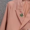 Trend Office Lady Blazer Vintage Embroidery Coat Women Chic Notched Collar Jacket Casual Stylish Ladies Outerwear 2023