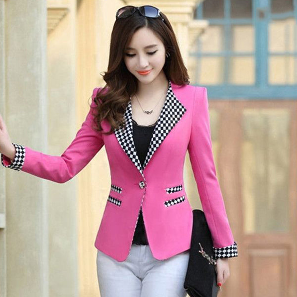 Trendy Women Blazers Solid Long Sleeve Elegant Female Outerwear Slim Korean Style Fashion Females Jacket Casual Womens Blazer
