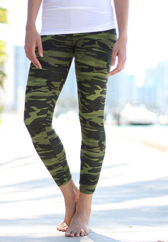 Trousers Army Green Pants Leggings Fashion Womens Sexy Camo Camouflage Stretch