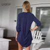 Tunic Shirt Women Blouses Casual Plus Size Long Sleeve Tunic V Neck Loose Tops Shirts Brand vestidos de festa 2023