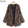 Turn Down Collar Blazer Leopard Printed Women's Blazers ZANZEA 2022 Casual Long Sleeve Coats Lady Loose Jackets Outwear