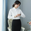 Turn Down Collar Long Sleeve Slim Work Blouses Office Ladies Shirt Casual Women Slim Single Breasted Tops White Blusas Mujer