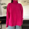 Turtleneck Cashmere Sweater Oversized Solid Knitted Women Pullover Winter Casual Long Sleeve Jumper Female Elegant Fall Knitwear