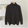 Turtleneck Cashmere Sweater Women Solid Knitted Sweater Winter Thicken Pullover Casual Long Sleeved Warm Jumper Loose Pull Femme