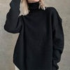 Turtleneck Winter Pullover Women Oversize Thick Knit Sweater Casual Loose Long Sleeve Knitwear Korean Solid Warm Jumper