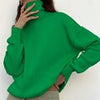 Turtleneck Winter Pullover Women Oversize Thick Knit Sweater Casual Loose Long Sleeve Knitwear Korean Solid Warm Jumper