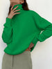 Turtleneck Winter Pullover Women Oversize Thick Knit Sweater Casual Loose Long Sleeve Knitwear Korean Solid Warm Jumper