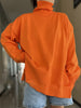 Turtleneck Winter Pullover Women Side Split Knitted Sweater Casual Loose Long Sleeve Knitwear Female Solid Warm Jumper