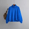 Turtleneck Winter Sweater Women Casual Oversized Knitted Pullover Solid Long Sleeve Knitwear Female Loose Warm Jumper