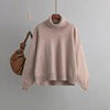 Turtleneck Winter Sweater Women Casual Oversized Knitted Pullover Solid Long Sleeve Knitwear Female Loose Warm Jumper