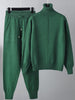 Turtleneck Winter Tracksuit Women Casual 2 Pieces Sets Knitted Sweater And Jogging Pants Suits Female Loose Solid Warm Outfits