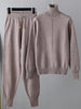 Turtleneck Winter Tracksuit Women Casual 2 Pieces Sets Knitted Sweater And Jogging Pants Suits Female Loose Solid Warm Outfits