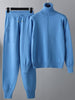 Turtleneck Winter Tracksuit Women Casual 2 Pieces Sets Knitted Sweater And Jogging Pants Suits Female Loose Solid Warm Outfits