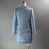 Tweed Skirt Suit Women  2 Two Piece Set Woolen Jacket Coat Vintage Fringe Mini Skirt Ladies Autumn Winter Clothes