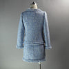 Tweed Skirt Suit Women  2 Two Piece Set Woolen Jacket Coat Vintage Fringe Mini Skirt Ladies Autumn Winter Clothes