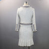 Tweed Skirt Suit Women Runway Brand Wool Short Jacket Blazer High Waist Pleatd Skirt Two Piece Set Autumn Winter Outfits Female