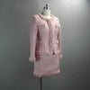 Tweed Suit Women  2 Two Piece Set Woolen Jacket Coat Vintage Fringe Mini Skirt Ladies Autumn Winter Clothes