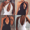 Twine tie the same series Package hip Deep V Halter black and white dress Wear more clothes Lace sexy nightclub loaded summer Hi