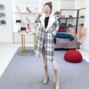 Two 2 Piece Sets Women Korean Style Wollen Blends Overcoat Skirts Female High Waist Skirt Suits Elegant Winter Set