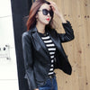 Two Buttons Pu Leather Short Elegant Full Sleeve Office Pu Blazer Feminino Jacket Spring/Autumn Blazer Coat Lady Jacket TT2305