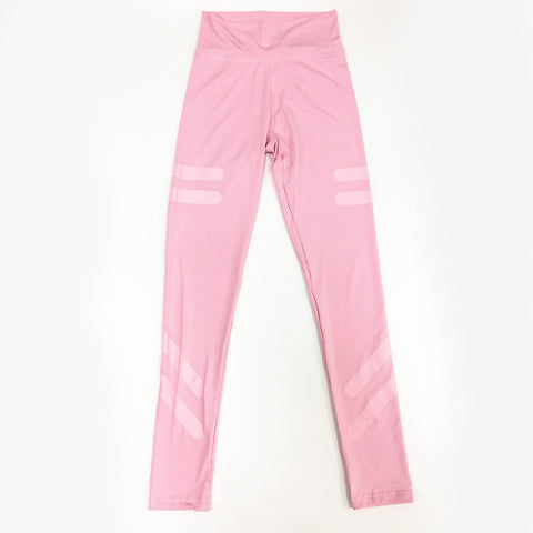 Two Lines Printed Push Up Leggings Elastic Casual Green Black Color Workout Pants Fitness High Waist Slim Leggings Women