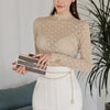 Two Piece Set Summer Office Skirts White Slim Sheath Pencil Skirts Suit For Female 2Pcs Women Long Sleeve Hollow Out Shirt Top