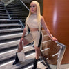 Two Piece Set Women Color Blocking Tracksuits Sexy O Neck Sleeveless Crop Tank Tops+High Waist Skinny Shorts Outfits 2023 Summer