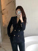 Two Piece Sets Women's Striped Printed Office Loose Casual Classic Long Sleeve Blazer Chic Elegant High Waist Long Pant Suit