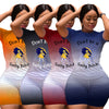 Two Piece Shorts Sets Women Gradient O Neck T Shirt Tops Outfits Summer Letter Print Casual Drawstring Shorts Suits