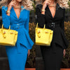 Two Piece Suit Skirt Suit 2023 Fall Solid Suit Skirt 2Pcs Suit Female Office Commuter Suit Skirt Suits For Women Blazer Suit
